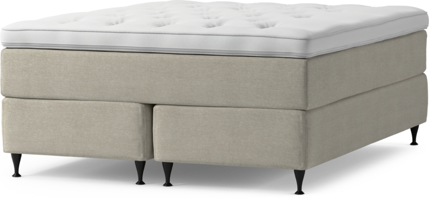 Delux Dream - Kontinentalsäng, dubbelsäng med bäddmadrass och sängben - Beige