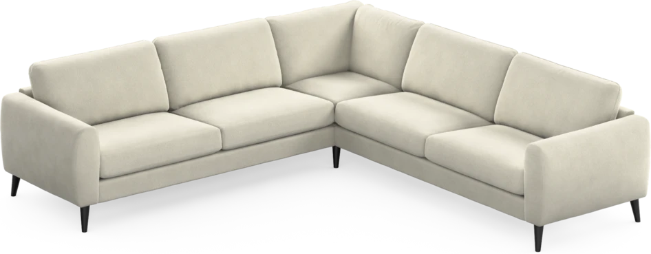 Bridge - Hörnsoffa, 3+3-sits - Vit