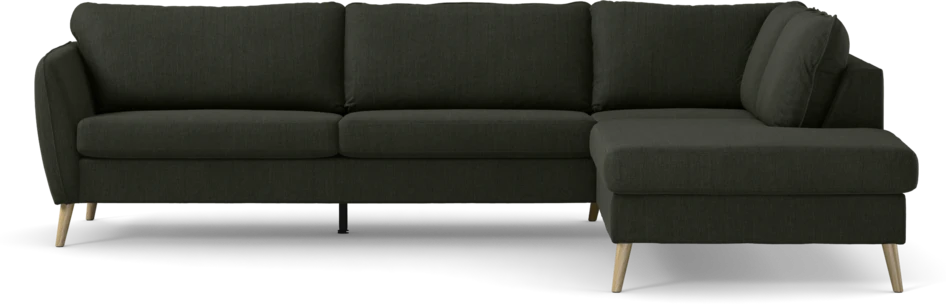 County - 2,5-sits soffa med divan höger - Grön