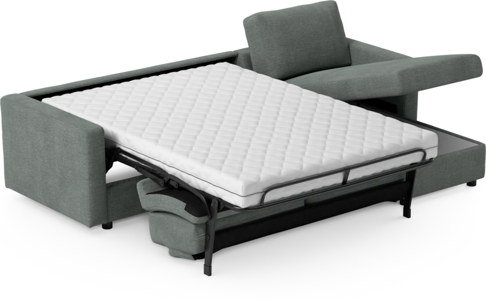 Lindö - Bäddsoffa 2,5-sits med schäslong, vändbar - Grå