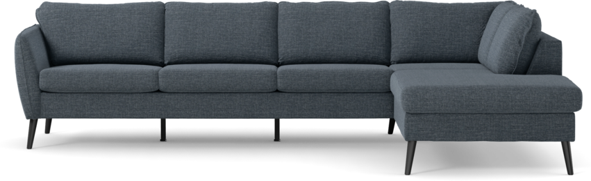 County - 3-sits soffa med divan höger - Blå