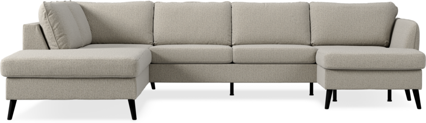 County - 3-sits soffa med divan vänster och schäslong höger - Beige