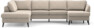 County - 3-sits soffa med divan vänster och schäslong höger - Beige