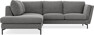 Madison - 2-sits soffa med divan vänster - Grå