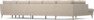 County - 4-sits soffa med divan vänster och schäslong höger - Beige