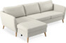 County - 3-sits soffa med flyttbar schäslong - Vit