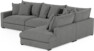 Rossi - 3-sits soffa med divan höger - Grå