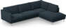 Madison Lux - 3-sits soffa med divan höger - Blå