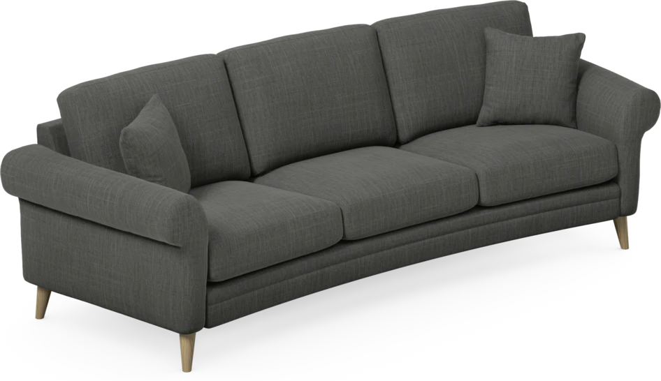 Eden - 3-sits soffa svängd - Grå