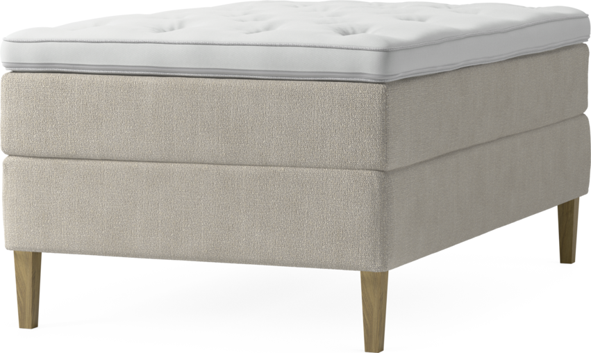 Delux Dream - Kontinentalsäng, enkelsäng 120 cm med bäddmadrass och sängben