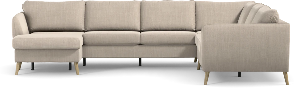 County - Hörnsoffa, 3+2-sits med schäslong vänster - Beige