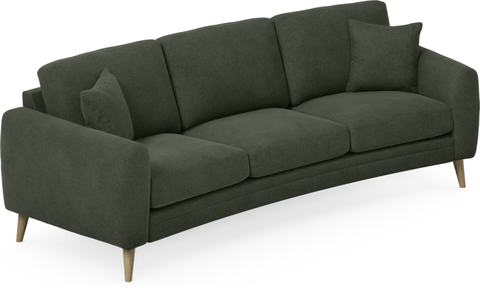 Eden - 3-sits soffa svängd - Grön