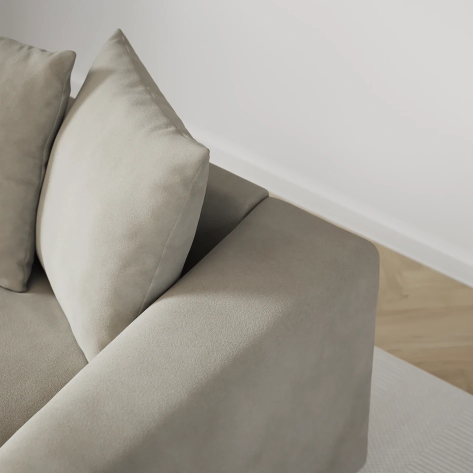 Town - 3-sits soffa med divan vänster och schäslong höger - Grå
