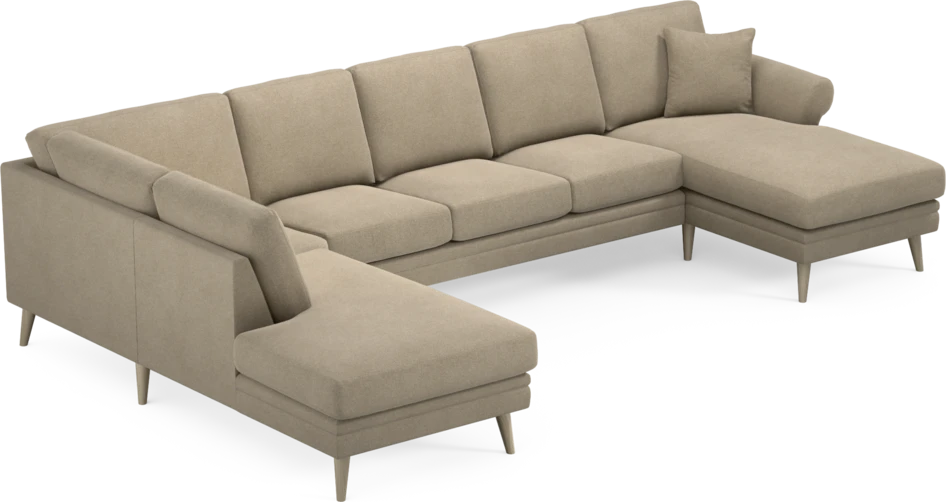 Eden - 3-sits soffa med divan vänster och schäslong höger - Beige