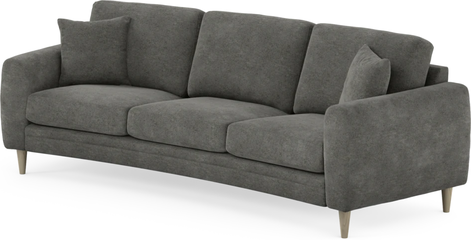 Eden - 3-sits soffa svängd - Grå