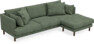 Harper - 4-sits med schäslong höger  - Grön