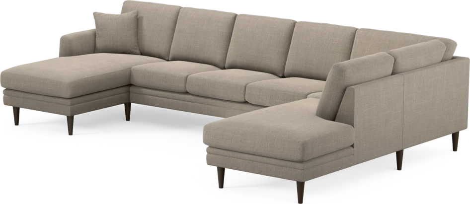 Eden - 3-sits soffa med schäslong vänster och divan höger - Beige