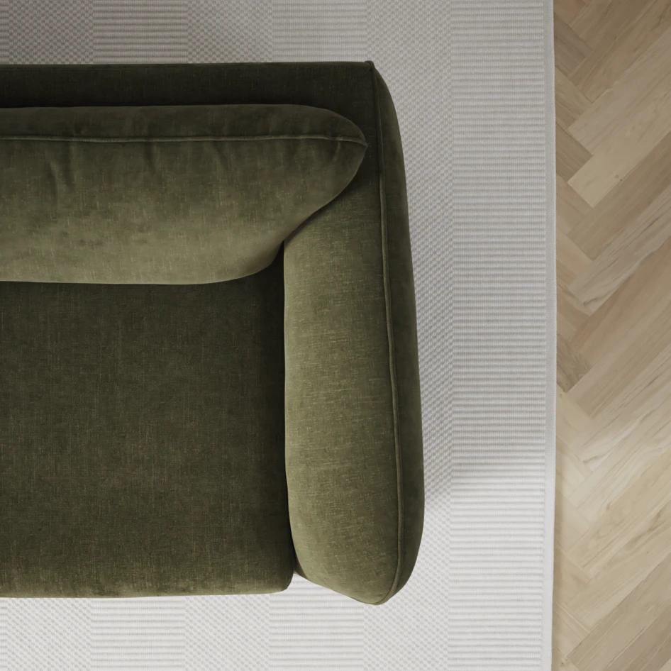 Madison - 2-sits soffa med divan vänster och schäslong höger - Grön
