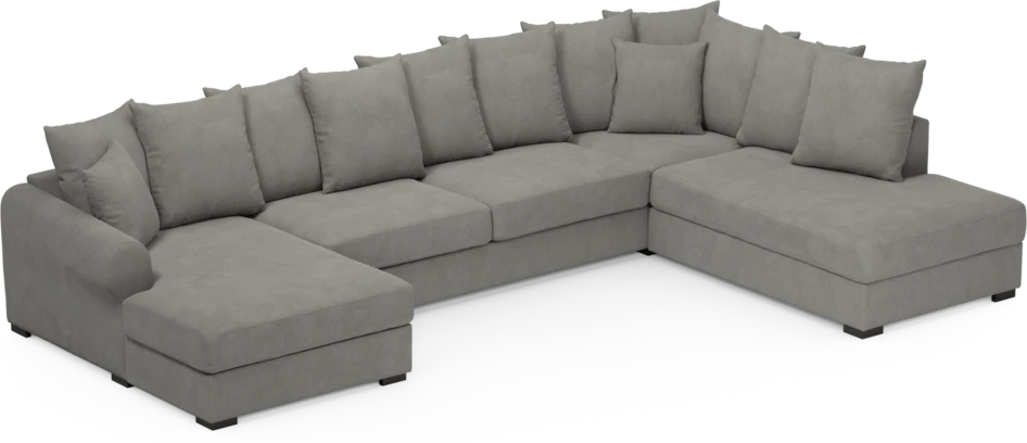 Town - 3-sits soffa med divan höger och schäslong vänster - Grå