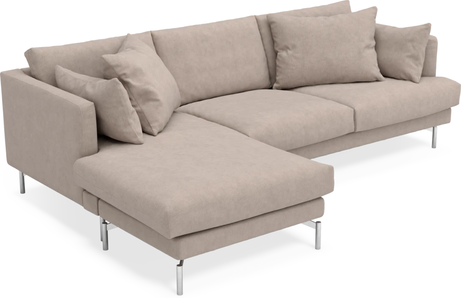 Harper - 4-sits med schäslong vänster - Beige