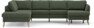County - 3-sits soffa med divan vänster och schäslong höger - Grön
