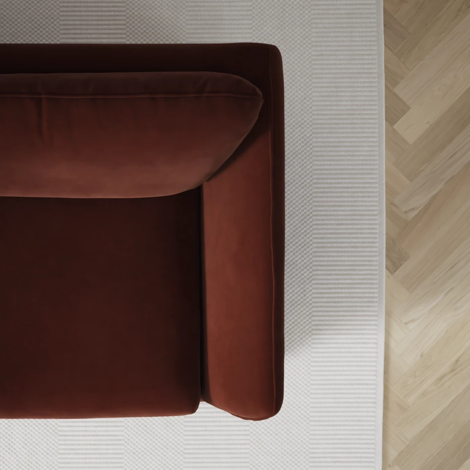 Madison Lux - 3-sits soffa med divan vänster - Orange