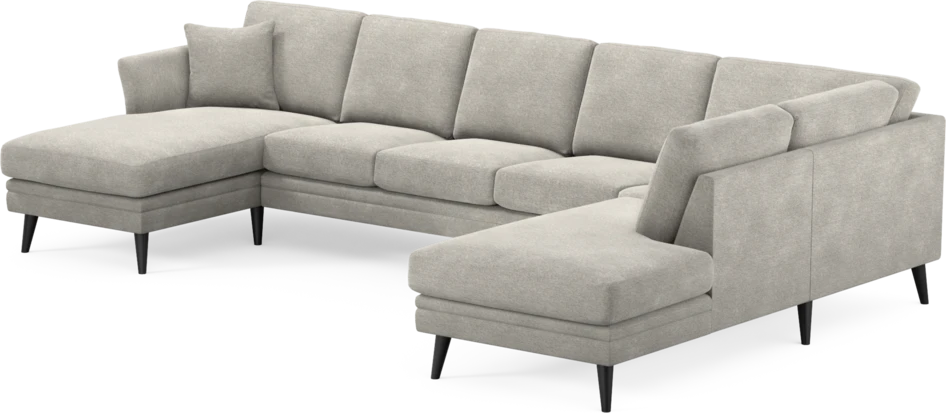 Eden - 3-sits soffa med schäslong vänster och divan höger - Grå