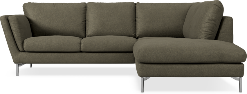 Madison - 2-sits soffa med divan höger - Brun