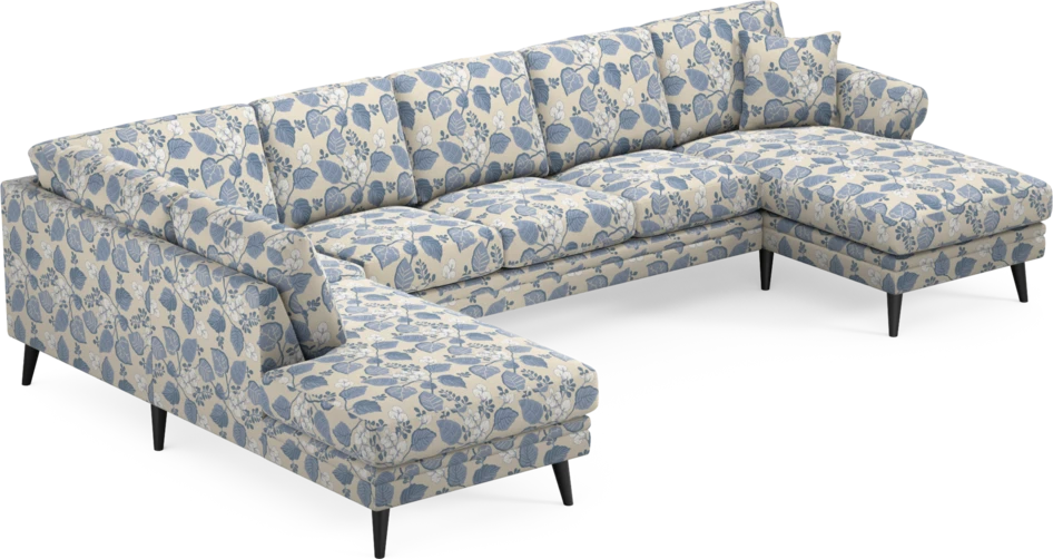 Eden - 3-sits soffa med divan vänster och schäslong höger - Flerfärgad