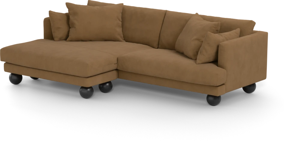Harper - 4-sits med schäslong XL vänster - Gul