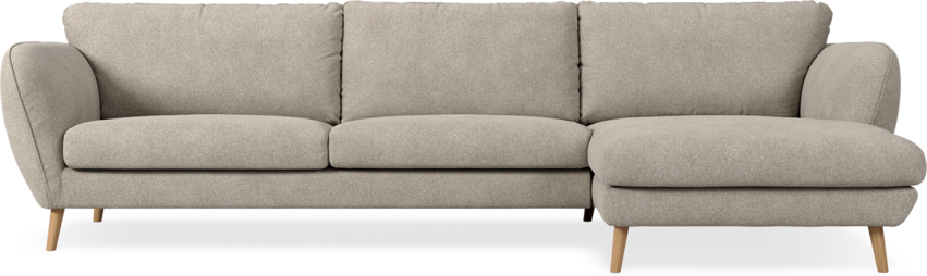 Madison Lux - 3-sits soffa med schäslong höger - Vit