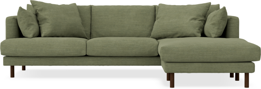 Harper - 4-sits med schäslong höger  - Grön