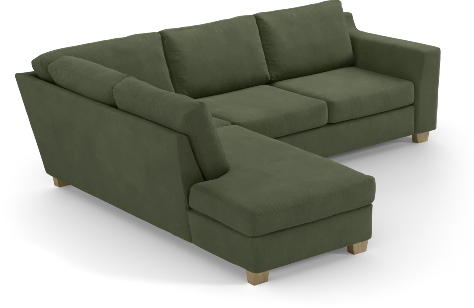 Friday - 2,5-sits soffa med divan vänster - Grön