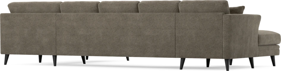 Eden - 3-sits soffa med schäslong vänster och divan höger - Brun