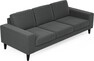 Sierra - 3-sits soffa - Svart