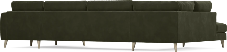 Bridge - 3-sits soffa med divan vänster och schäslong höger - Grön