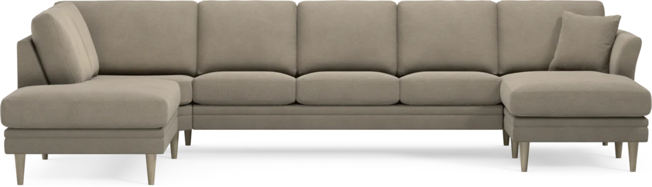 Eden - 3-sits soffa med divan vänster och schäslong höger - Beige