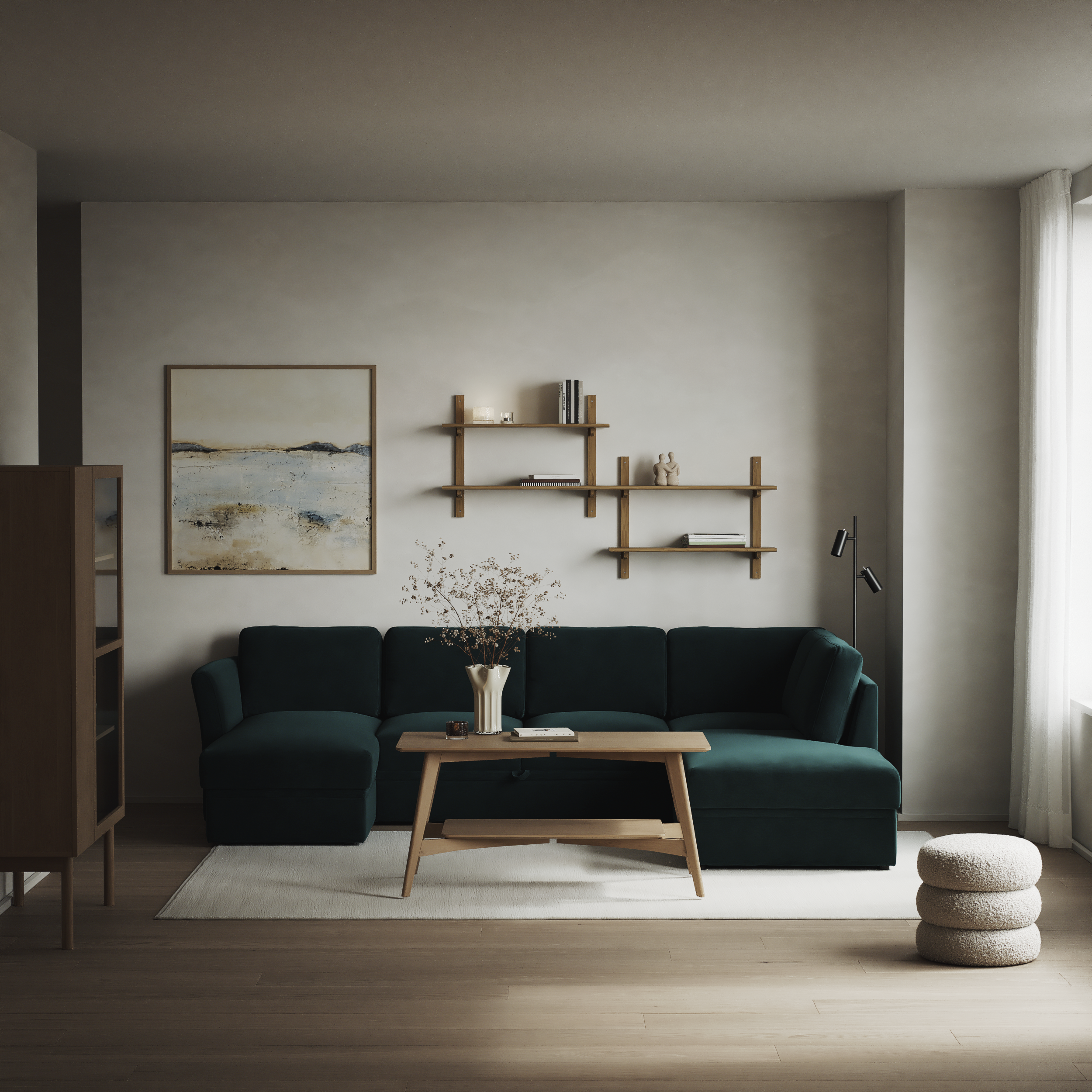 Öland - Bäddsoffa med schäslong vänster och divan höger - inspiration