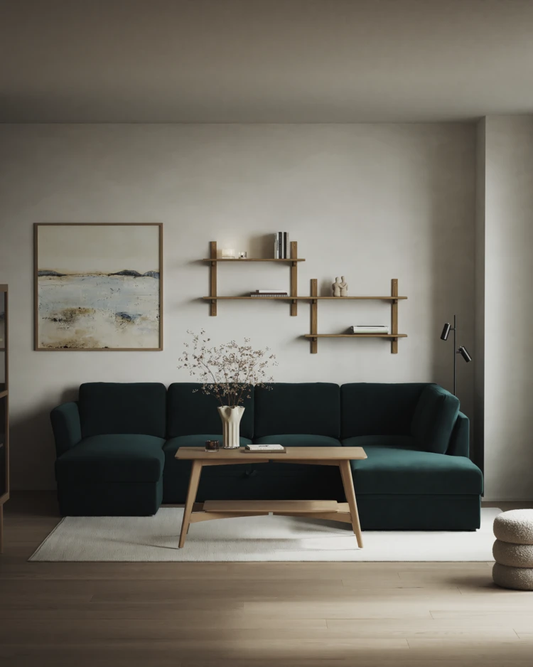 Öland - Bäddsoffa med schäslong vänster och divan höger - inspiration