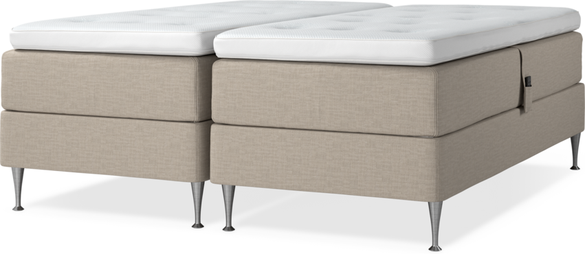 Delux Dream - Ställbar säng, dubbelsäng med bäddmadrass - Beige