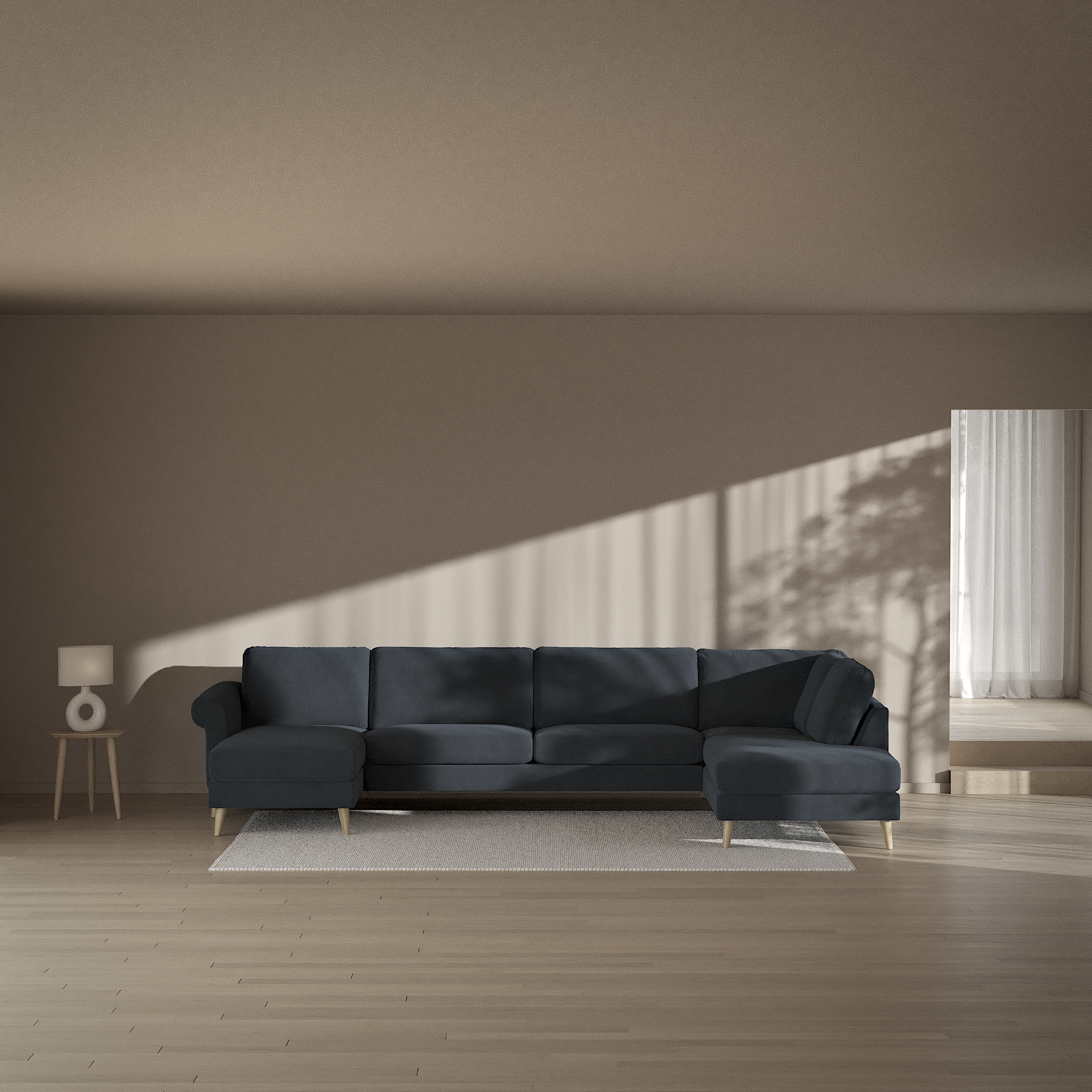 Bridge - 3-sits soffa med schäslong vänster och divan höger - inspiration