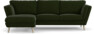 Madison - 2-sits soffa med schäslong vänster - Grön