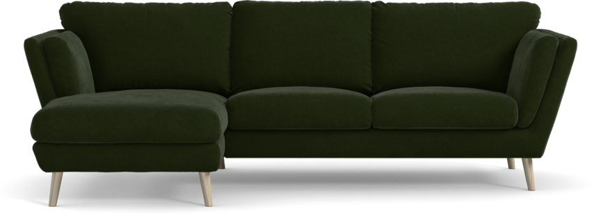 Madison - 2-sits soffa med schäslong vänster - Grön