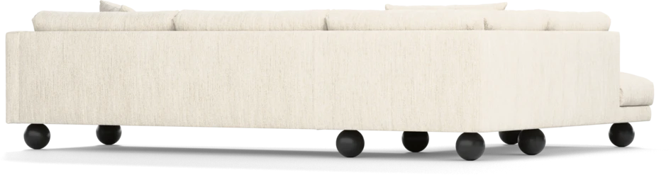 Harper - 3-sits soffa med divan vänster - Vit