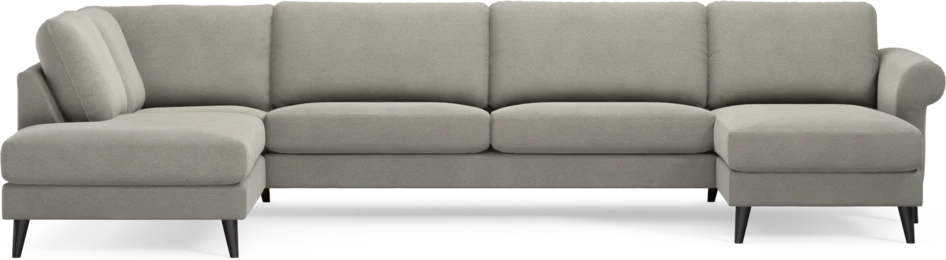 Bridge - 3-sits soffa med divan vänster och schäslong höger - Grå