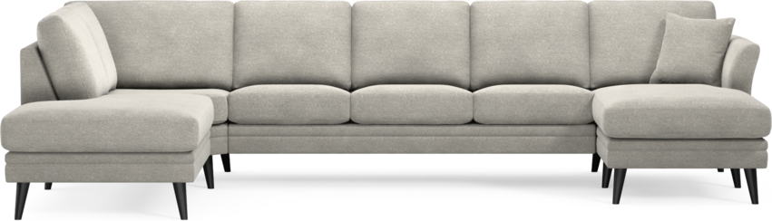 Eden - 3-sits soffa med divan vänster och schäslong höger - Grå