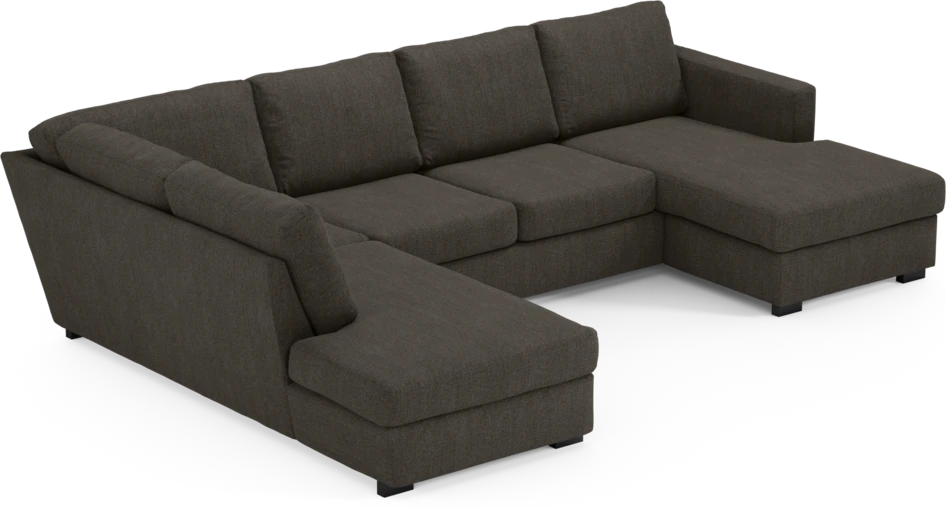 Friday - 3-sits soffa med divan vänster och schäslong höger - Brun