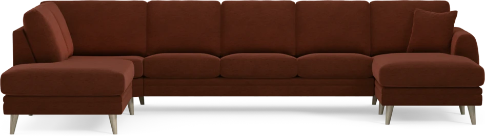 Eden - 3-sits soffa med divan vänster och schäslong höger - Orange