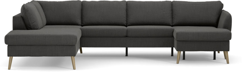 County - 3-sits soffa med divan vänster och schäslong höger - Grå