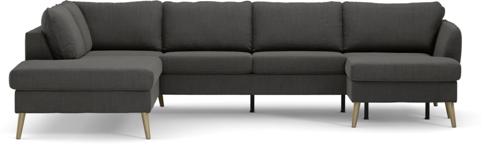 County - 3-sits soffa med divan vänster och schäslong höger - Grå
